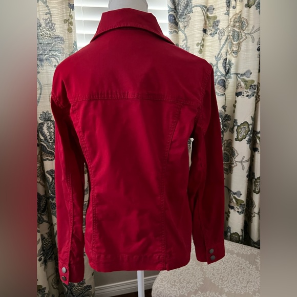 Croft & Barrow Stretch Red Jean Jacket Size M - Picture 2 of 6